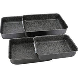 Italien Lasagneform, Aluminium, schwarz, 35 x 25 cm