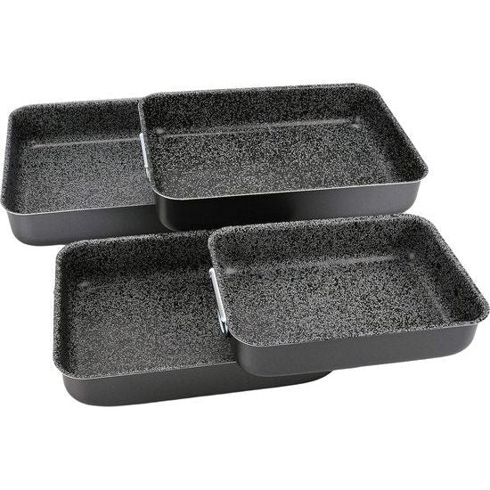 Italien Lasagneform, Aluminium, schwarz, 35 x 25 cm