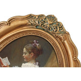 Fotolijst Barokke ovale lijst 7 x 5 trouwfotolijst geschikt voor foto's van 12,7 x 17,8 cm in goud voor wand- en tafeldisplay