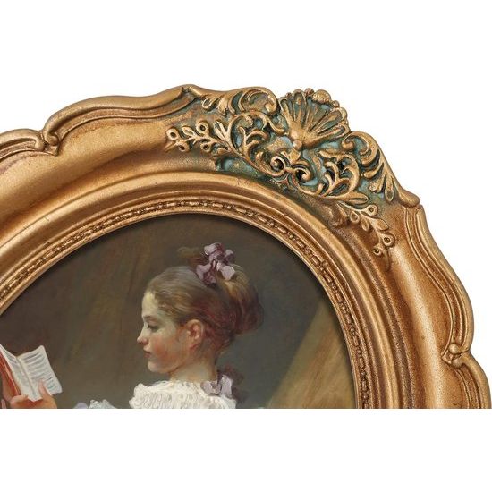 Fotolijst Barokke ovale lijst 7 x 5 trouwfotolijst geschikt voor foto's van 12,7 x 17,8 cm in goud voor wand- en tafeldisplay