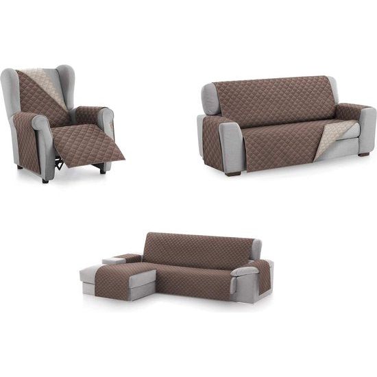 Fauteuilhoes MALU, 2-zits - omkeerbaar gevoerde bankbescherming. Kleur bruin