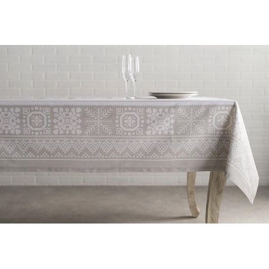 Tafelkleed van 100% katoen, voor keuken, diner, tafelblad, decoratiefeesten, bruiloften, Thanksgiving/Kerstmis (rechthoekig, 160 cm x 220 cm)