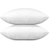 Set van 2 hypoallergene vierkante vorm kussen binnenkussens 30x50cm kussen vulling voor bank, bank, bed - indoor decoratieve kussens inserts, standaard/wit (12x20)
