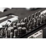 Gereedschapsset I dopsleutelset | ratelkast gereedschapskoffer | Gerreedschapsset | Gereedschap met ratelkast | Schroevendraaierratel - zwart-blauw, 1/4 inch, 53 stuks