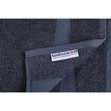 2 grote badhanddoeken, 100% katoen, 550 g/m², extra zacht, absorberend en sneldrogend, afmeting 100 x 150 cm, donkergrijs.