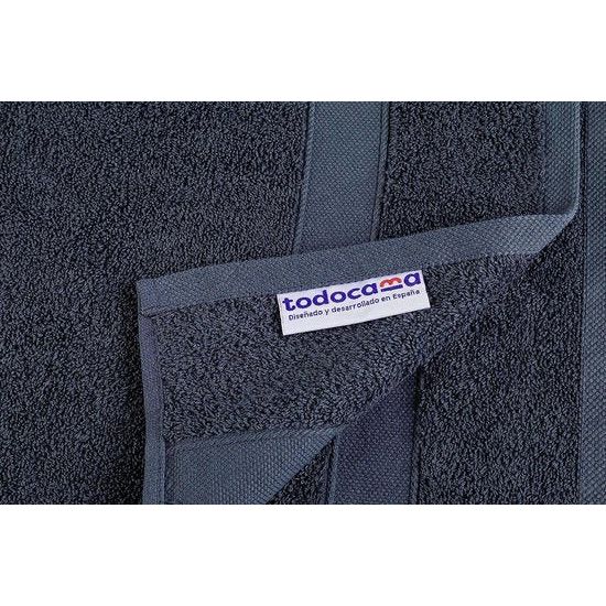 2 grote badhanddoeken, 100% katoen, 550 g/m², extra zacht, absorberend en sneldrogend, afmeting 100 x 150 cm, donkergrijs.