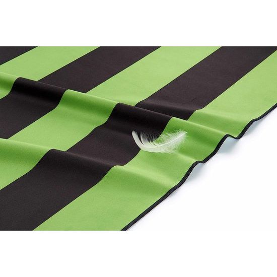 Strandhanddoek XXL - microvezel badhanddoek groot, microvezel handdoeken licht en sneldrogend, 100% gerecyclede microvezel handdoek - oranje-donkergrijs gestreept 160 x 90 cm