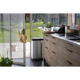 Afvalemmer, kunststof, zilver metallic.