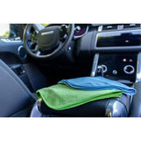 Set van 4 super slimme microvezeldoeken, 2 stuks blauw van 40 x 40 cm en 2 stuks groot van 40 x 40 cm