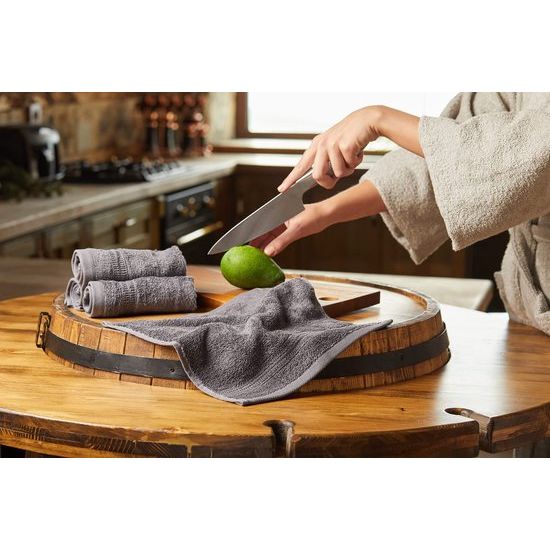 10-delige handdoekenset "Premium" oudroze & antraciet, kwaliteit 470 g/m², 2 badhanddoeken 70 x 140 cm, 4 handdoeken 100 x 50 cm, 2 gastendoekjes 30 x 50 cm, 2 washandschoenen