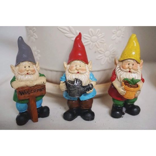 MUAMAX Miniatuur Tuin Gnomes Set van 3 Fairy Gardens Kabelboom Beeldjes Fairy Tuin Accessoires Kleine Kabouter Mini Kabouters Set Outdoor Miniatuur Tuin Ornamenten