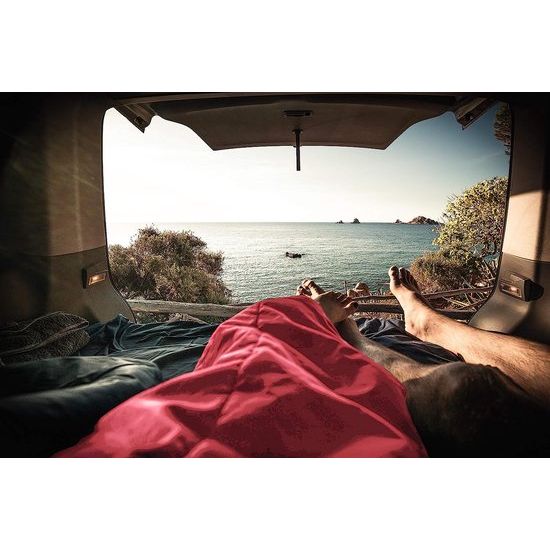 Microvezel fleece deken met slaapzakfunctie, afmetingen 185 x 150 cm, ca. 690 g, microvezel campingdekenslaapzak, licht, klein, rechthoekig