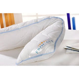 Zijslaapkussen met doorgestikte TopCool tijk, zacht kussen met ademend en gewatteerd overtrek, ook geschikt voor zwangerschap en borstvoeding, 40 x 145 cm