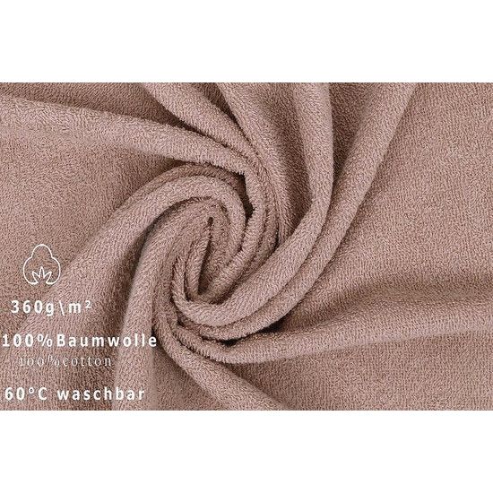 Set van 4 handdoeken handdoeken handdoeken afmetingen 50x100 cm 100% katoen kleur cappuccino