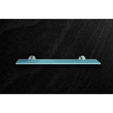 Plank van roestvrij staal en glas - wandrek badplank doucheplank badkamerrek glasplaat wand badkamer (geborsteld roestvrij staal), 50 cm x 12 cm)