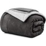 Bankdeken, knuffeldeken, 160 x 210 cm, warme Sherpa-bank, werpdeken, dikke bankdeken, bankdeken, pluizige deken voor bank, donkergrijs