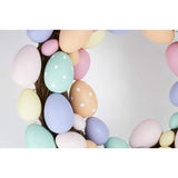 Kleurrijke paaseikrans in pastelkleuren, deurkrans, raamdecoratie, wanddecoratie, tafeldecoratie, lente, Pasen Kleurrijke paaseikrans in pastelkleuren, deurkrans, raamdecoratie, wanddecoratie, tafeldecoratie, lente, Pasen