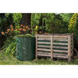 2 x 272 liter tuinzak, stabiel, bladzak, tuinafvalzak, tuinzakken voor tuinafval, groene snijzakken, opvouwbaar, groot, robuust, van polypropyleen weefsel, 150 g/m², 2 x 272 liter