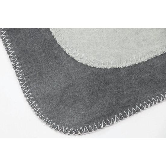 Knuffeldeken, 150 x 200 cm, omkeerbare deken, katoenmix, hert, lichtgrijs