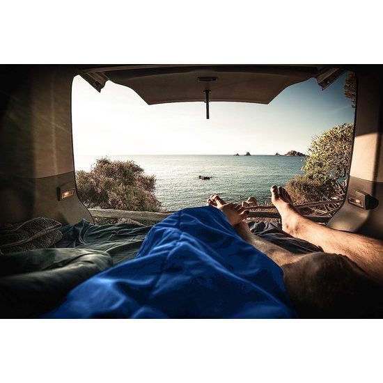 Microvezel fleece deken met slaapzakfunctie, afmetingen 185 x 150 cm, ca. 690 g, microvezel campingdekenslaapzak, licht, klein, rechthoekig