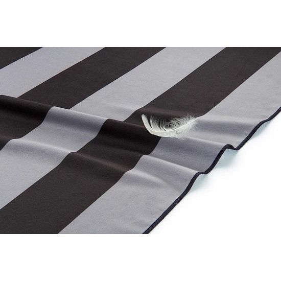 Strandhanddoek XXL - microvezel badhanddoek groot, microvezel handdoeken licht en sneldrogend, 100% gerecyclede microvezel handdoek - grijs-donkergrijs gestreept 160 x 90 cm