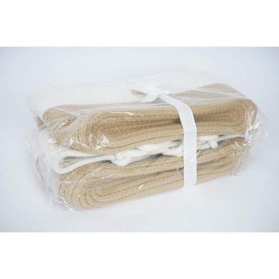 Deurorganizer, vilt, hangorganizer, deur, 3 vakken, wandhangenorganizer, deuropslag, hangende opslag, tas van katoenen touw voor slaapkamer, geweven, geel