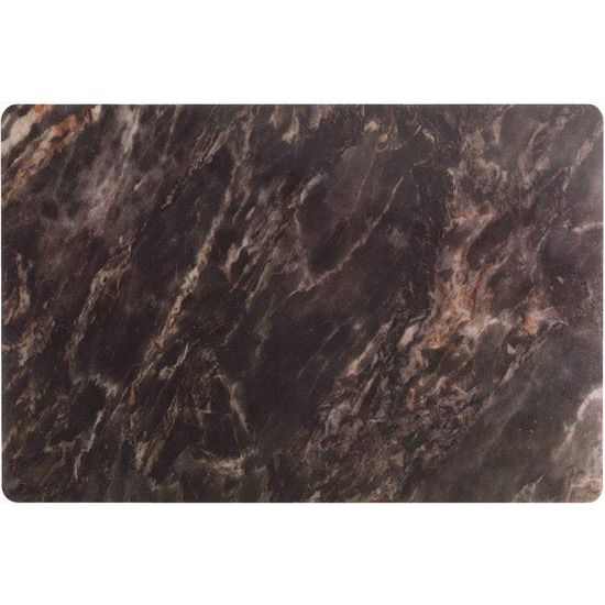 Placemats / placemats, 4 stuks, 43,5 x 30 cm, PET, zwart, Saleen Edition: marmer