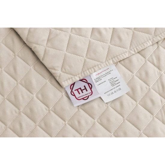 Fauteuilbeschermer 1-zits - omkeerbaar gevoerde bankbescherming. Kleur ivoor