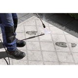 Tapijt voor binnen en buiten, 80 x 250 cm, omkeerbaar tapijt, weerbestendig, modern, geometrisch patroon, loper voor balkon, terras, tuin, serre, woonkamertapijt, waterdicht, in grijs crème