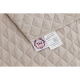 Chaise Longue bankovertrek, bescherming voor rechtsarm gewatteerde banken - bankhoes L-vorm - grootte -240 cm. Kleur beige (vooraanzicht)