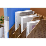 Houten bureau-organizer, kantoorplank, organizersysteem, tijdschriftenhouder, archieflade - Stijlvolle houten bureau-organizer voor thuiskantoor