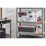 Boxen All-Weather Box, set van 2, AT-L, voor uitdagende opslagomstandigheden, kunststof, zwart, 50 l, 59 x 39 x 29 cm