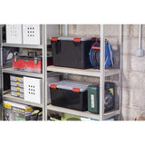 Boxen All-Weather Box, set van 2, AT-L, voor uitdagende opslagomstandigheden, kunststof, zwart, 50 l, 59 x 39 x 29 cm