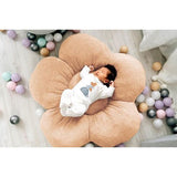 Bloemenset grote bloemvloerkussens, pluche, comfortabel zitkussen, voor slaapkamer woonkamer kinderkamer, unieke decoratie, zacht knuffelkussen, velours, beige, 55 cm, 98 cm.