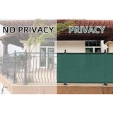 Balkonscherm, inkijkbescherming, balkonspanningen (HDPE), 0,9 x 3 m, uv-bescherming, balkoninkijkbescherming, voor balkon, tuin, buiten, groen