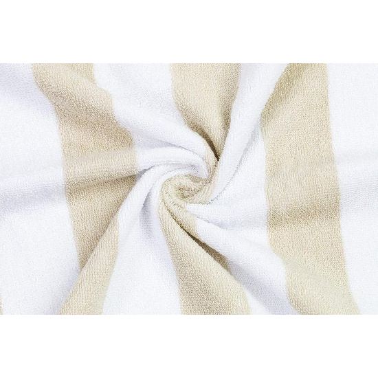 Saunahanddoek set van 2, 70x180 cm, beige-wit gestreept