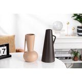 Moderne decoratieve bloemenvazen voor pampasgras, set van 2 bruine en roze vazen, esthetische Morandi vazendecoratie voor woonkamer, keuken, tafel, thuis, kantoor
