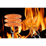 Barbecuespiesjes Telescopische Marshmallow Stick Broodsticks Braadsticks Kebab Spiesjes, Kampvuurspiesjes, Roestvrij staal Uitschuifbaar, Barbecuestokje, Barbecue Bestekset voor Campinggrill (8