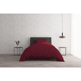 Doubleface dekbedovertrek in natuurlijke kleur, 100% katoen, oliegroen/flessengroen, tweepersoons