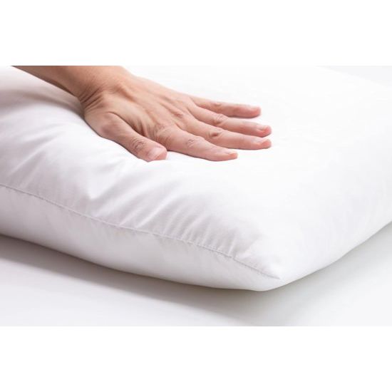 Set van 2 hoofdkussens, slaapkussens, met holle vezelvulling, 60x80 cm, wit.