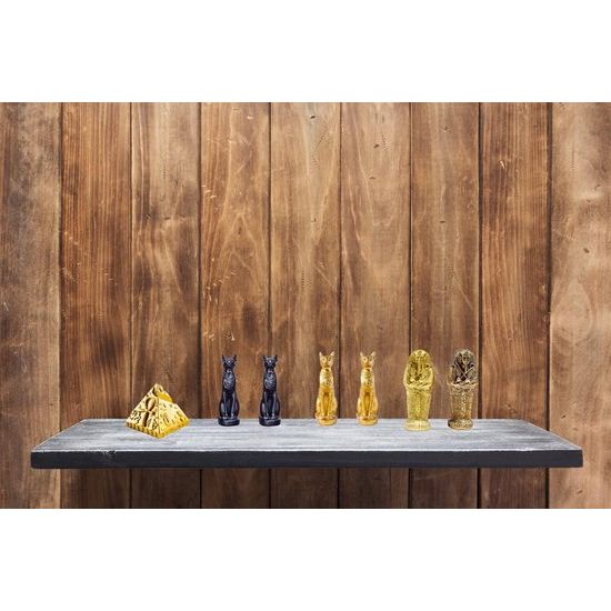 Egyptische kattengodin Bastet standbeeld 2 stuks verzamelbare dierenbeelden Egyptische decoratie (4,2 inch, goud) Egyptische kattengodin Bastet standbeeld 2 stuks verzamelbare dierenbeelden Egyptische decoratie (4,2 inch, goud)