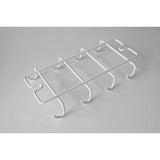 Haken voor kopjes bekerhouder kastopbergruimte voor 8 kopjes metalen haken om onder kasthouder op te hangen witte hanger haakstrip onder kast