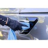 Set van 4 super slimme microvezeldoeken, 2 stuks blauw van 40 x 40 cm en 2 stuks groot van 40 x 40 cm