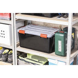 Boxen All-Weather Box, set van 2, AT-L, voor uitdagende opslagomstandigheden, kunststof, zwart, 50 l, 59 x 39 x 29 cm