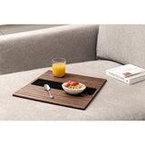 Bamboe banktafel voor de armleuning, antislip, flexibele banktafel voor alle armleuningen, duurzame salontafel met een elegant design, natuurlijke kleur, past bij elk interieur, bankdienblad