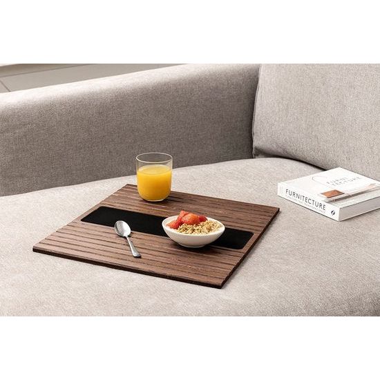 Bamboe banktafel voor de armleuning, antislip, flexibele banktafel voor alle armleuningen, duurzame salontafel met een elegant design, natuurlijke kleur, past bij elk interieur, bankdienblad