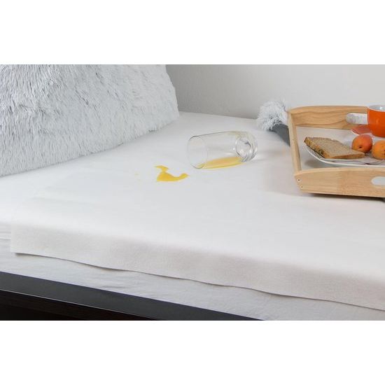 waterdichte molton/matrasbeschermer/incontinentie-matrasoplegger wit, verkrijgbaar in de maten ca. 60 x 120, 150 x 90, 70 x 140, 50 x 90, 70 x 100, 50 x 70 cm, van kliniekspecialisten, serie "40537", 001, wit, 70/140