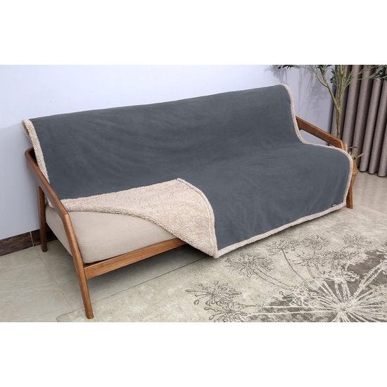 waterdichte deken, sprei bedbank gooi knuffeldeken beschermhoes bankbeschermer waterafstotende deken gooi fleece sherpa deken voor slaapbank 203 x 152 cm