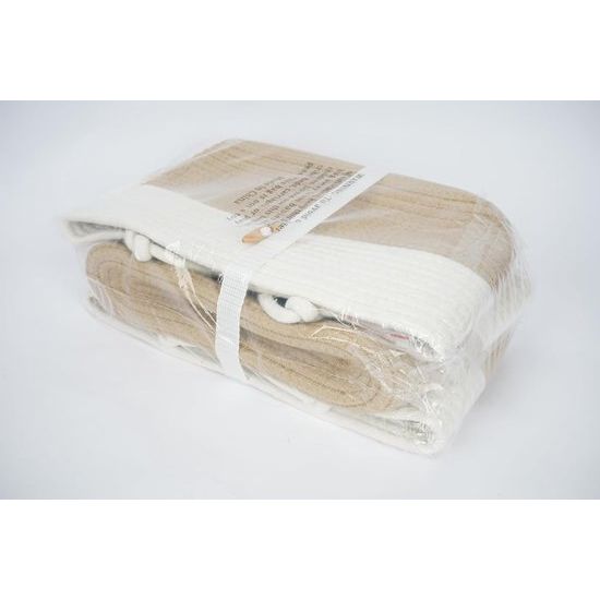 Deurorganizer, vilt, hangorganizer, deur, 3 vakken, wandhangenorganizer, deuropslag, hangende opslag, tas van katoenen touw voor slaapkamer, geweven, geel