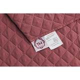 Chaise Longue bankovertrek, bescherming voor rechtsarm gewatteerde banken - bankhoes L-vorm - grootte -240 cm. Kleur rood (vooraanzicht)